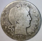 1900 Barber Quarter SILVER Coin w/ BOLD DATE  PRICED BELOW SILVER MELT  NR