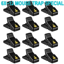 6~12X  Pack Mouse Traps Rat Mice Killer Snap Trap Power Rodent Heavy Duty Pest