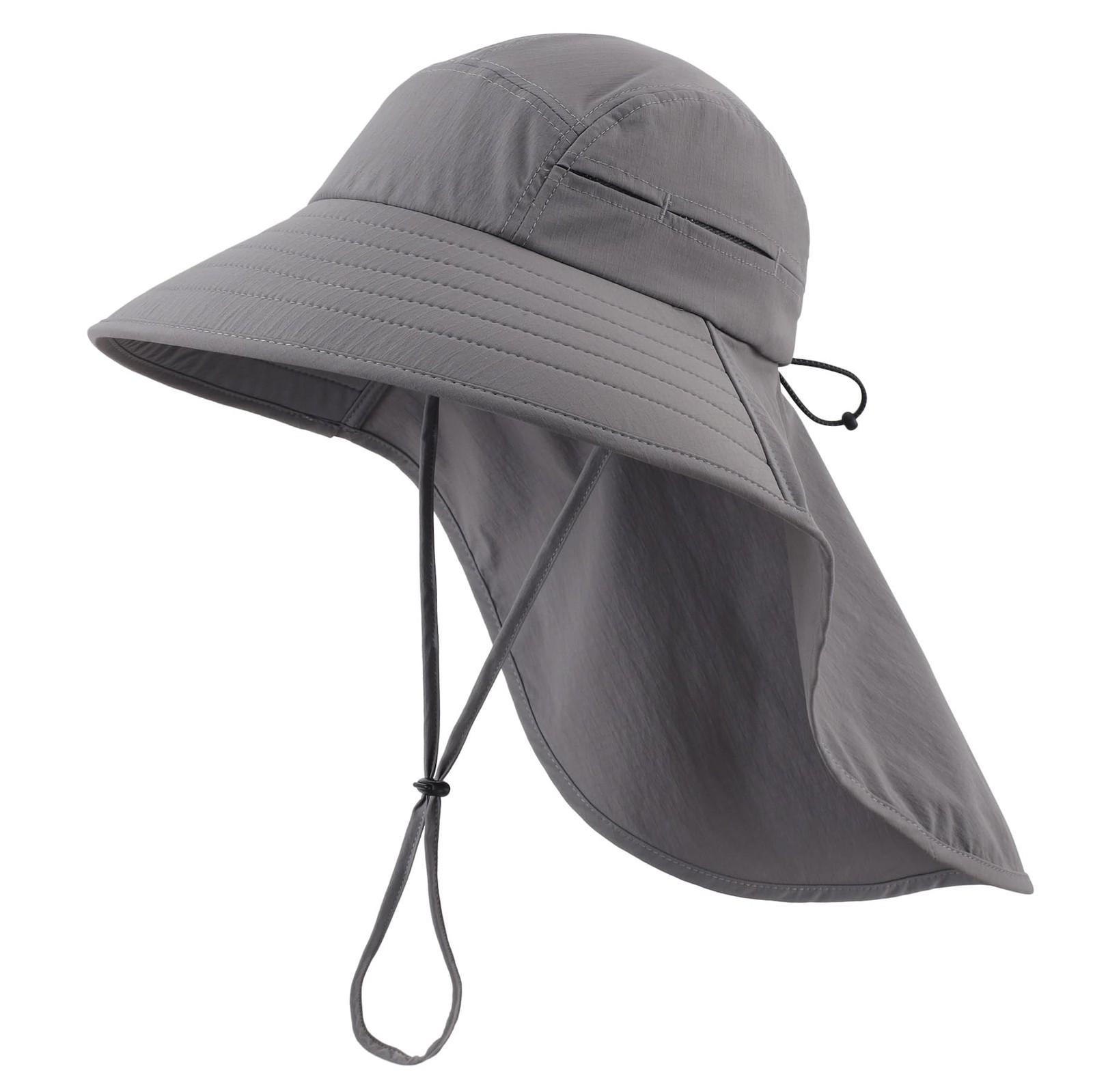 UPF 80+ Wide Brim Sun Hat for Men & Women with Neck Flap UV Protection  