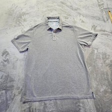 Tommy Bahama Shoreline Surf Men Size L Gray Modal Blend S/S Pique Polo Shirt