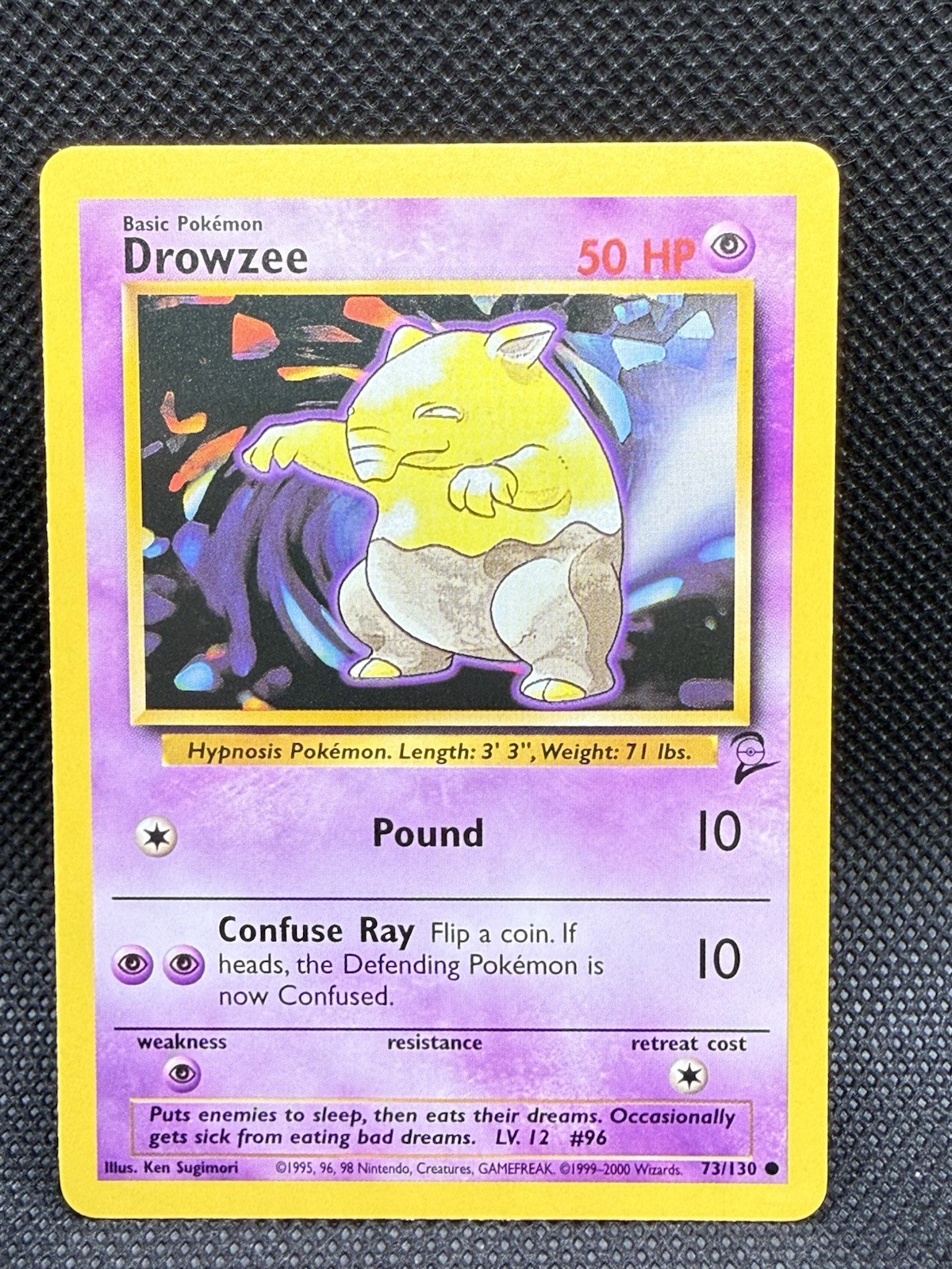 Pokémon TCG Drowzee Base Set 2 Common Card 73/130 M/NM