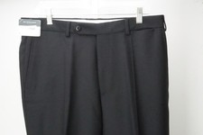 Burberry London Black 100 Wool Mens Pants Trousers Sz 50 EU NEW