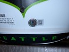 Shaun Alexander Signed Seahawks Custom White Replica Helmet Beckett PS 37:4 BAS — photo 3