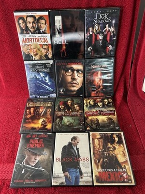 Johnny Depp 13 DVD Lot Black Mass Scissorhands ninth From Hell Pirates Caribbean