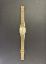 Vintage Accurist Gold Coloured Base Metal Square Face Date Dial Watch