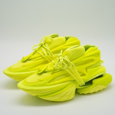 size 45 12 US Balmain Unicorn Neon Green Sneakers Neoprene