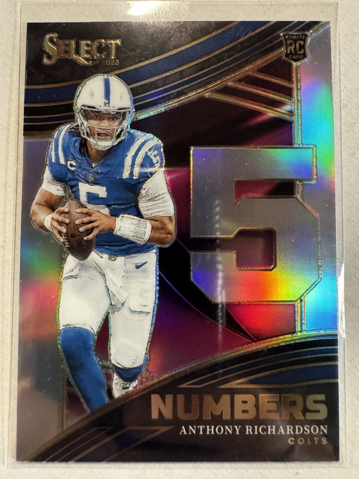 Anthony Richardson Panini Select Select Numbers #NMBARI Prizm