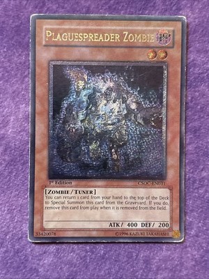 1x Yugioh GREEN Plaguespreader Zombie CSOC-EN031 Ultimate 1st Edition HP