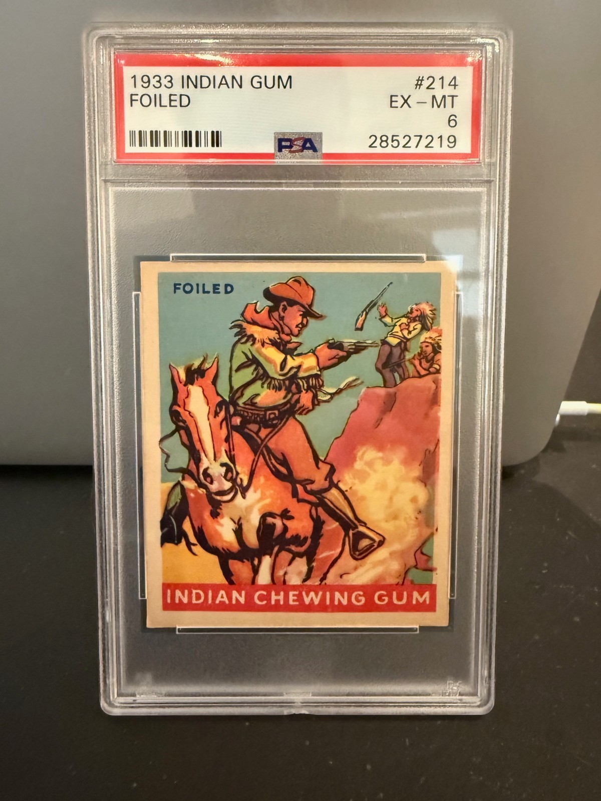 1933 Goudey Indian Gum #214 Foiled PSA 6 Only 3 higher!