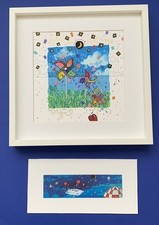 SERIGRAFIA ANDREA AGOSTINI 25x25 OTTOBRE “IL VENTO DEI PICCOLI SOGNI” + STAMPA