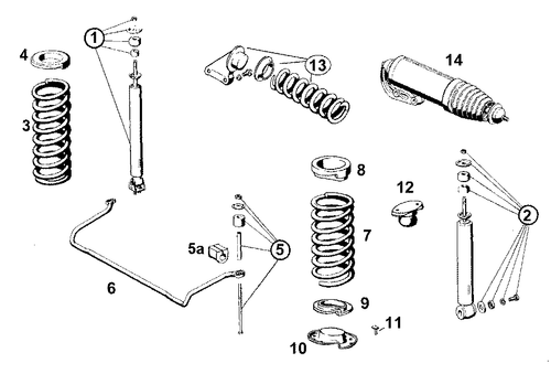 Reparatursatz Ausgleichsfeder Hinterachse für Mercedes W108 W110 W111  - Picture 4 of 4