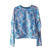 Andy  Evan Kids' Abstract Print Rashguard In Bel Air Blue Sz 7/8