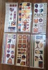 Lot of 6 Creative Memories Jumbo Great Length Stickers COTTAGE USA Made Y2K 2006