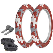 Pro Tires 20 X 2.40 Camo Redgraywhite P1472 Wheavy Duty Tubes Rim Strips