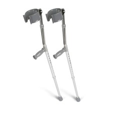 1 Pair Medline Aluminum Forearm Crutches, Youth