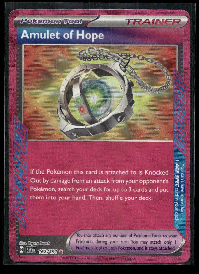 Amulet of Hope 162/191 Surging Sparks Holo NM/M Pokemon