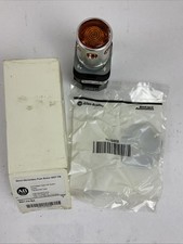 ALLEN BRADLEY 800T-PA16A SER T 120VAC ILLUMINATED TYPE W/GUARD AMBER PUSHBUTTON