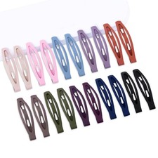 20 PCS Snap Hair Clips Metal Hair Barrettes for Women Non Slip Barrettes For ...