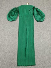 L'IDEE Dress Womens XS Emerald Green Off Shoulder Pleated Maxi Gown BHLDN New