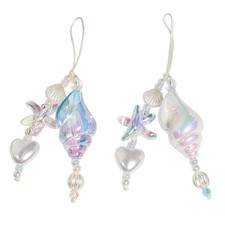 Resin Conch Seashells Phone Charm Elegant Ocean Style Accessories for Earphone