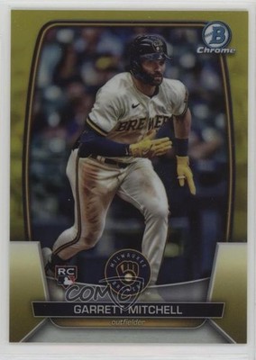 2023 Bowman Chrome Yellow Refractor 13/75 Garrett Mitchell #3 Rookie RC 1n8a