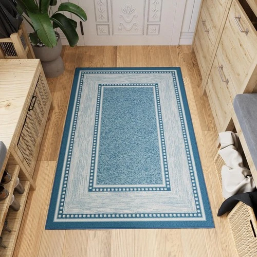 3'3" x 5' Rugs for Living Room Border Area Rug for Bedroom - Non Slip Durable... - Picture 1 of 7