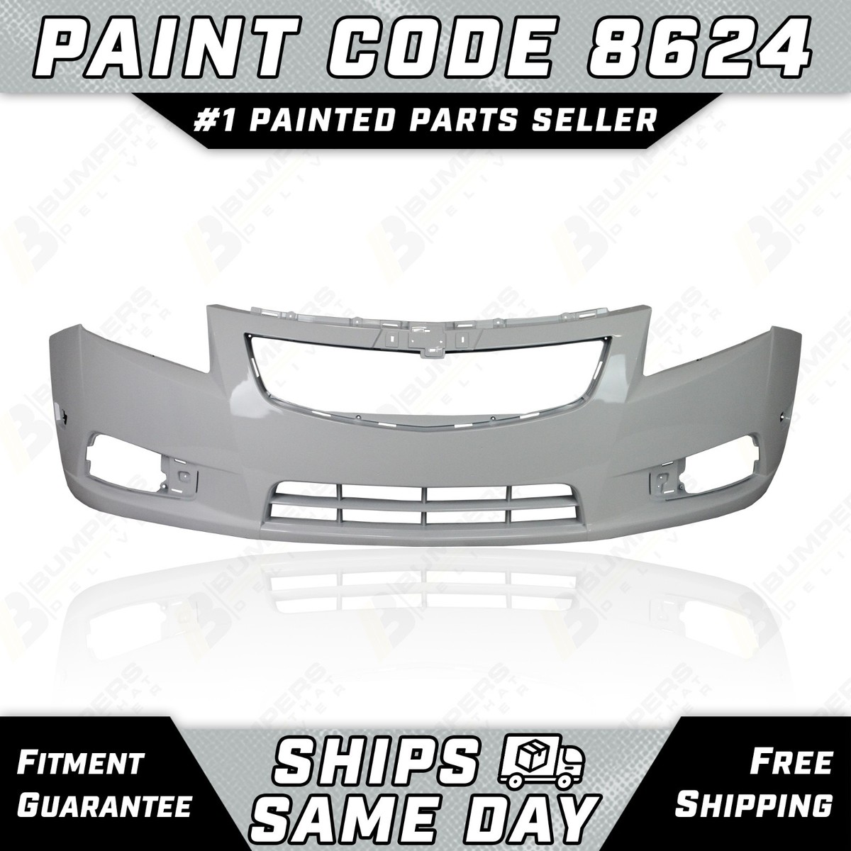 NEW *Painted 8624 White* Front Bumper Cover for 2011-2014 Chevy