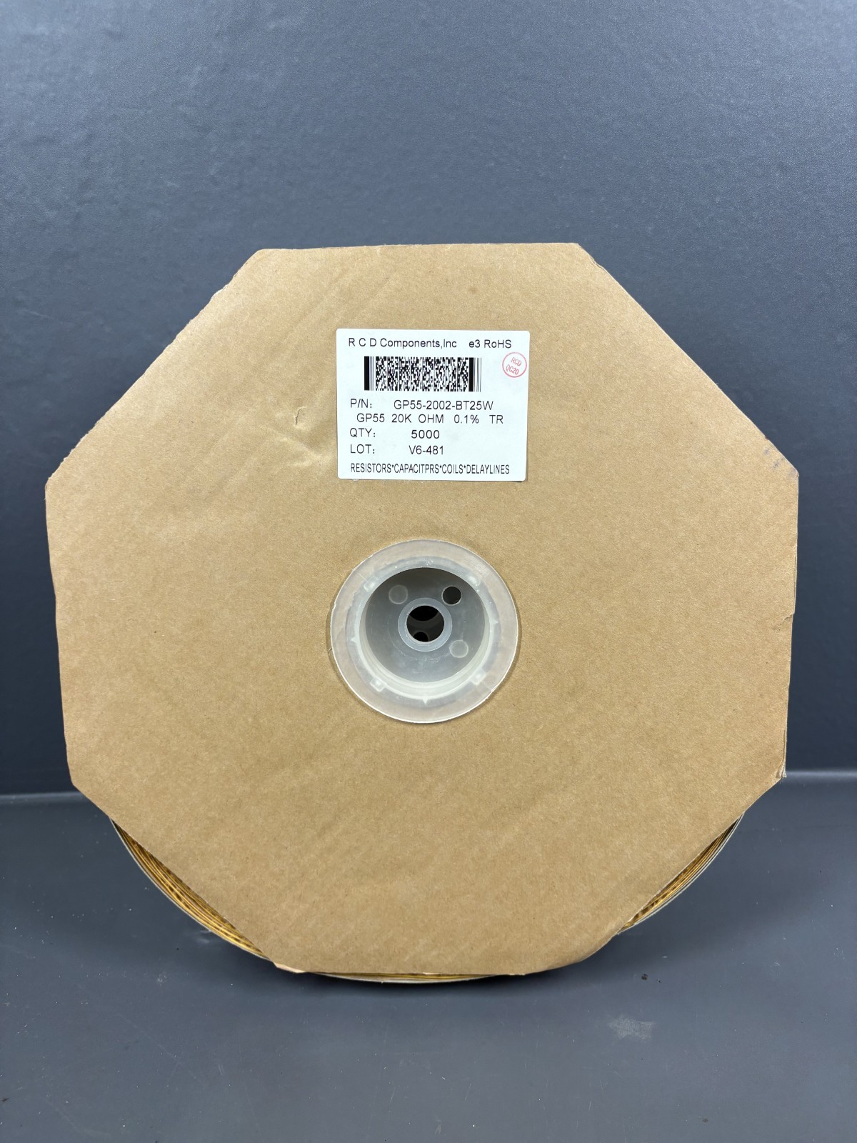 1000x RCD 20K Ohm 0.1% Precision Resistors GP55 Axial Tape High Accuracy Lot