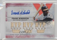 2015 Topps Triple Threads Relics Ruby 1/1 Frank Robinson #TTAR-FR2 Auto HOF 05bt