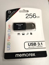 Memorex 256GB USB 3.1 USB Flash Drive, Black, USB Interface