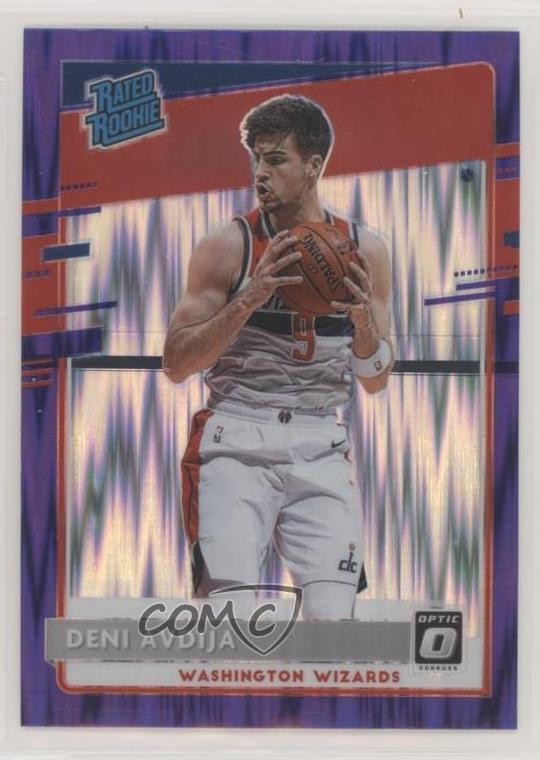 2020 Panini Donruss Optic Rated Rookie Purple Shock Prizm Deni Avdija #159 2w0
