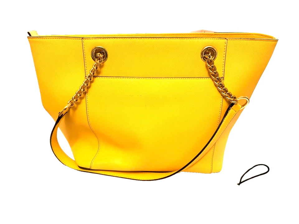 Women's Calvin Klein Gold Handbag Leather With Shoulder/Hand Straps +Dusty Bag - Image 3 of 4