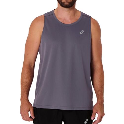 Asics Silver Singlet Men's Sports Sleeveless Top Casual Tee AsiaFit 2011D240500
