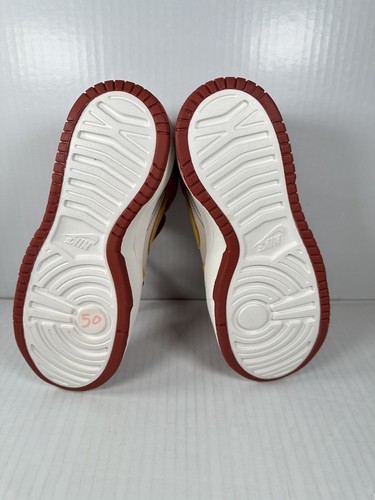 Size 7 Womens Nike Dunk High Up Rebel Cinnabar Red Yellow Ochre Lapis DH3718-600 - Picture 7 of 7