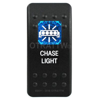 OTRATTW Carling Technologies Contura II Rocker Switch, CHASE LIGHT, BLUE LENS