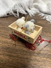 Vintage Avon Christmas Collectible Teddy Bears In Wagon Christmas Tree Ornament