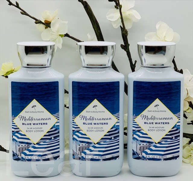 *NEW* Bath and Body Works Mediterranean Blue Waters 8fl oz. Body Lotion Lot of 3 eBay