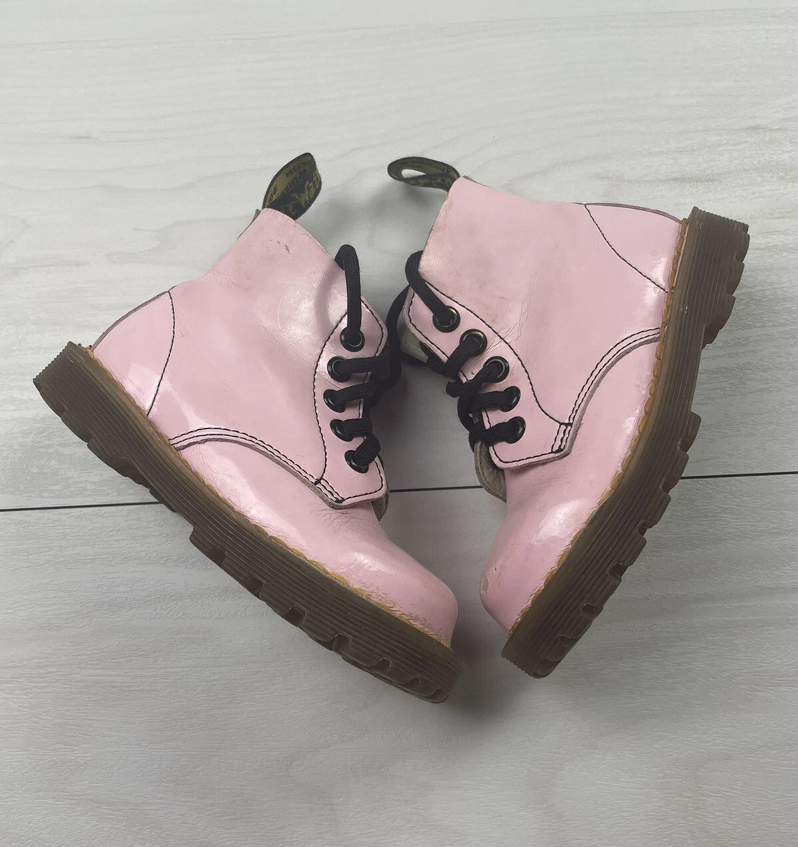 Dr. Martens Pink Kids Size 9 Combat Boots eBay