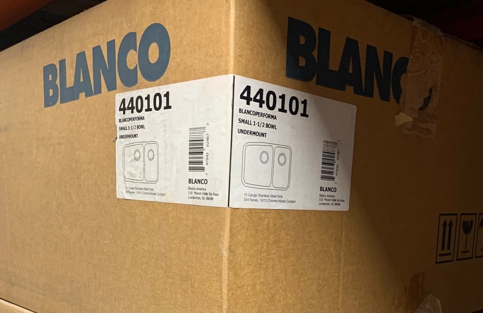 Fregadero Blanco Doble Cuenco Acero Inoxidable con 9 Pulgadas Grande Profundidad 440101 Foto 2 de 2