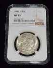 1941-D NGC MS65 Walking Liberty Half Dollar