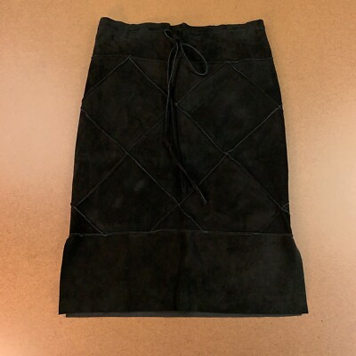 suede drawstring skirt