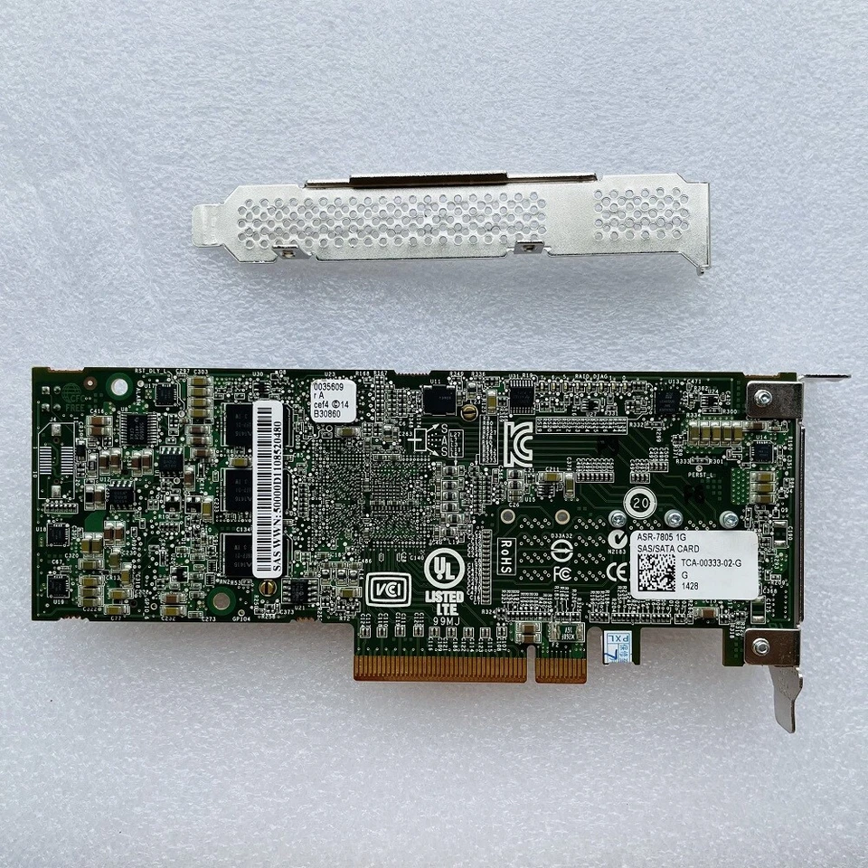 ASR-7805 2274100-R Adaptec 6Gbps SATA SAS 1GB PCIe Gen3 Raid Controller Card - Image 3 of 3