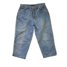 Vintage Halston Jeanswear Women Size 14 Denim Capri Jeans Halston Mom Jean