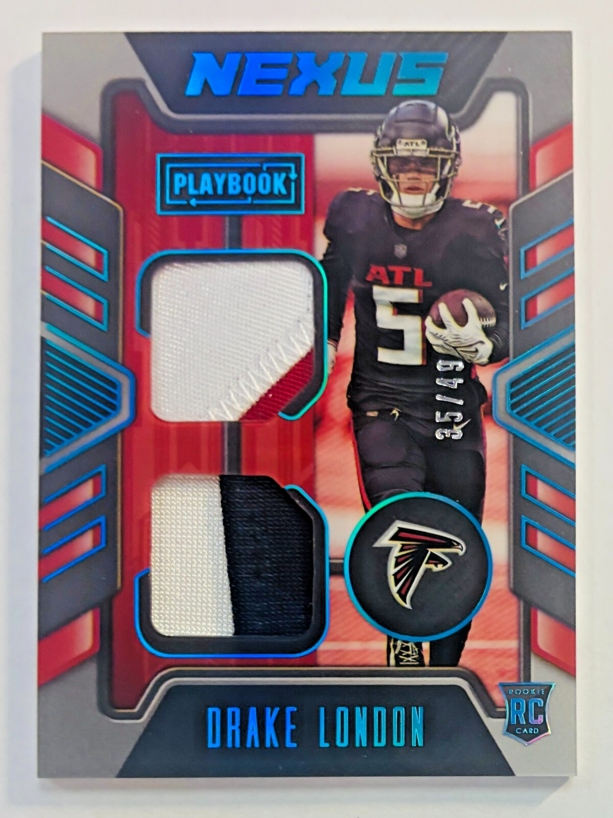 Drake London Panini Playbook Nexus Jerseys #NJ7 Base