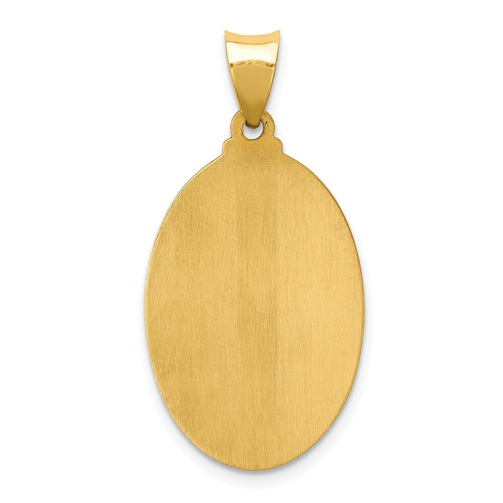 14k 14kt Yellow Gold Polished and Satin St. Jude Thaddeus Medal Pendant ...