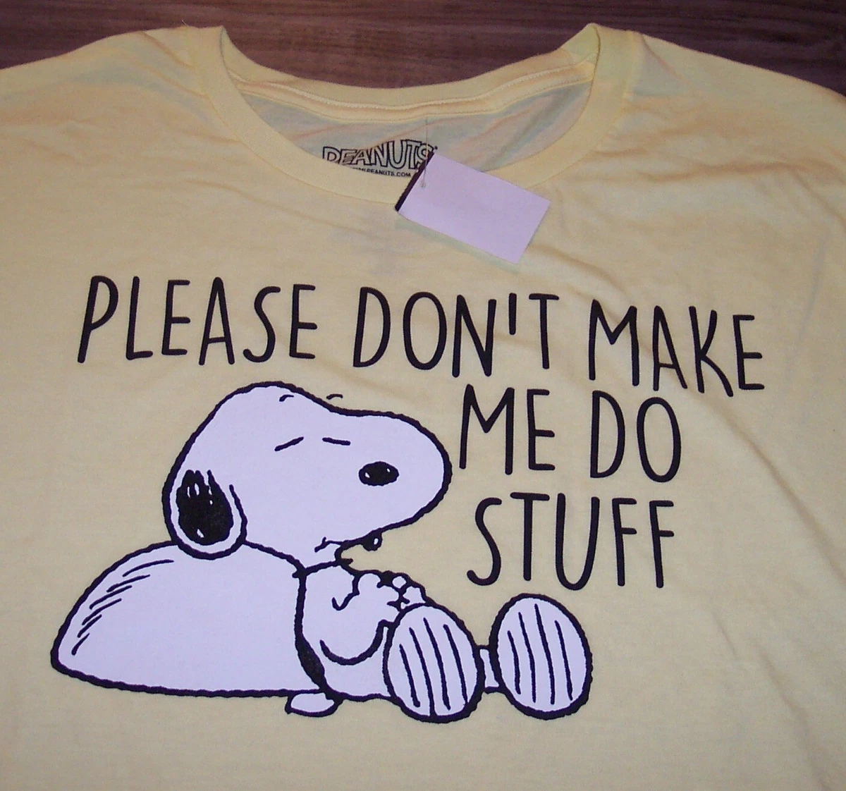 PEANUTS SNOOPY Don't Make Me Do Stuff T-Shirt Big and Tall 3XB NEW w/ TAG