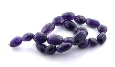 Rich Purple African Amethyst Polished Nugget HEAVY 2 3/5 - 3 3/10 Oz 15" Strand