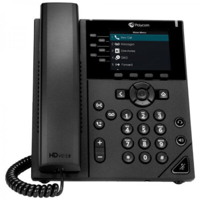 Polycom VVX 350 2200-48830-025 6-Line IP Phone HP 89B68AA (Refurbished)