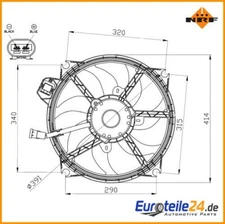 Fan, engine cooling NRF 47965 for Renault Scénic III