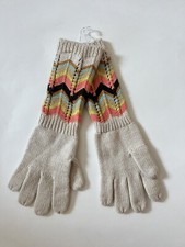 NWOT Girl's Missoni for Target Ivory Metallic Touch Knit Gloves O/S One Size